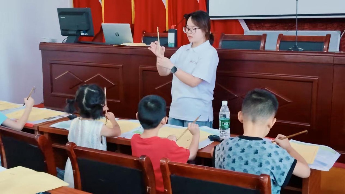7.12书法课堂授课现场